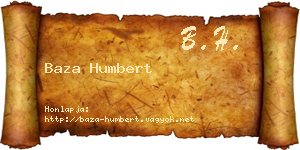 Baza Humbert névjegykártya